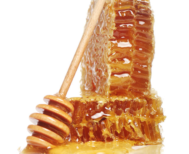 A wooden stick and some honey on top of it