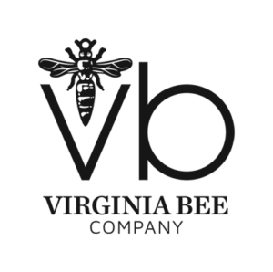 A black and white logo of the virginia bee company.